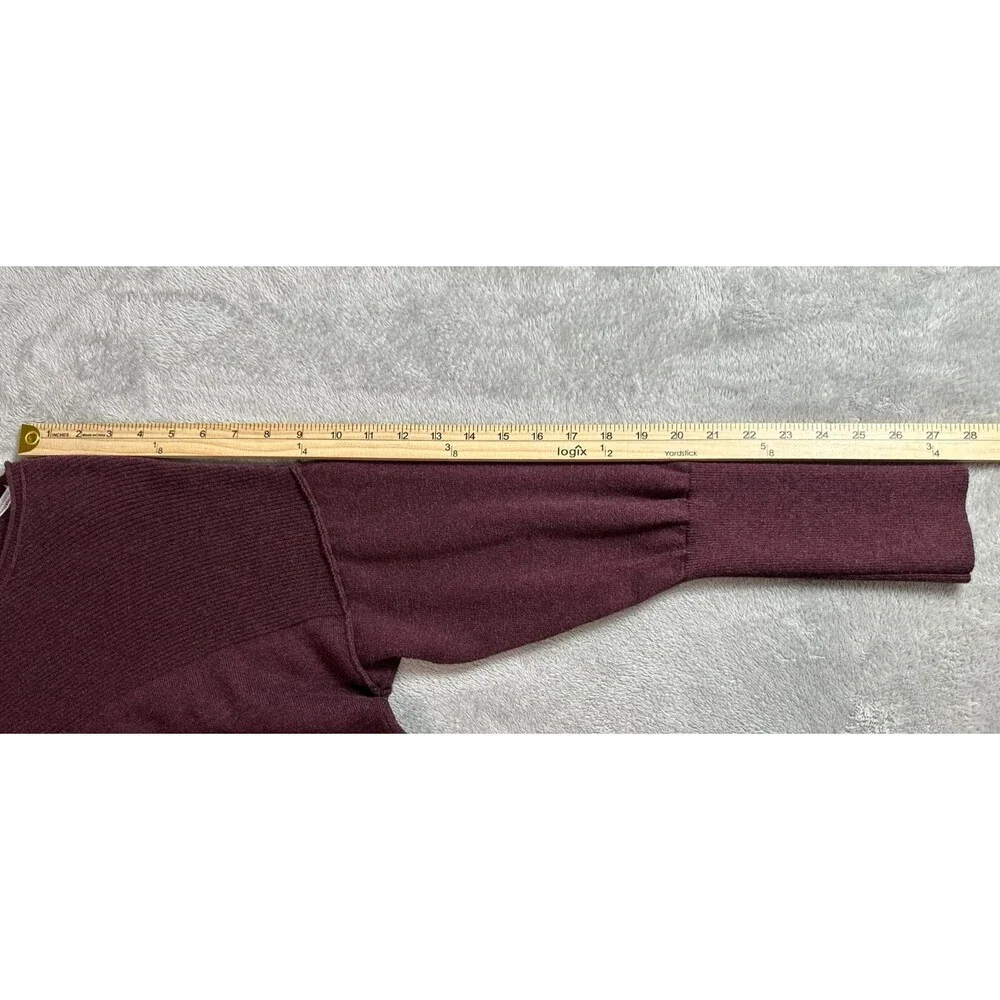 Victoria’s Secret Cashmere Blend Oversized Sweater XL Burgundy Y2K Cozy Soft - Picture 5 of 8